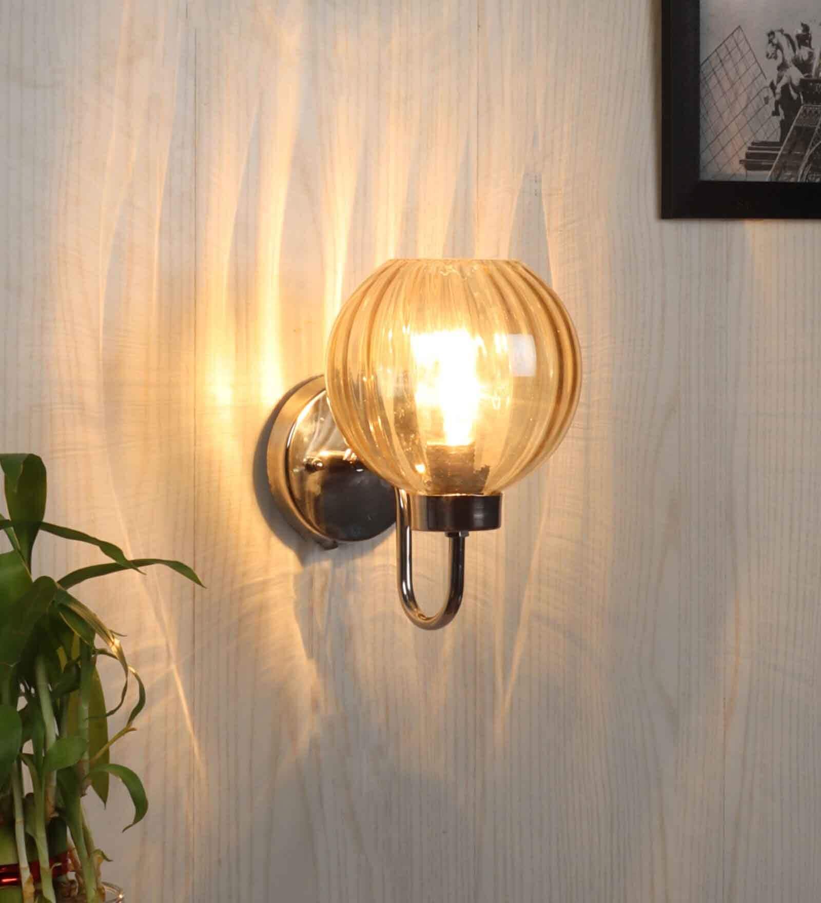 Agueda Chrome Iron and Glass Wall Sconces