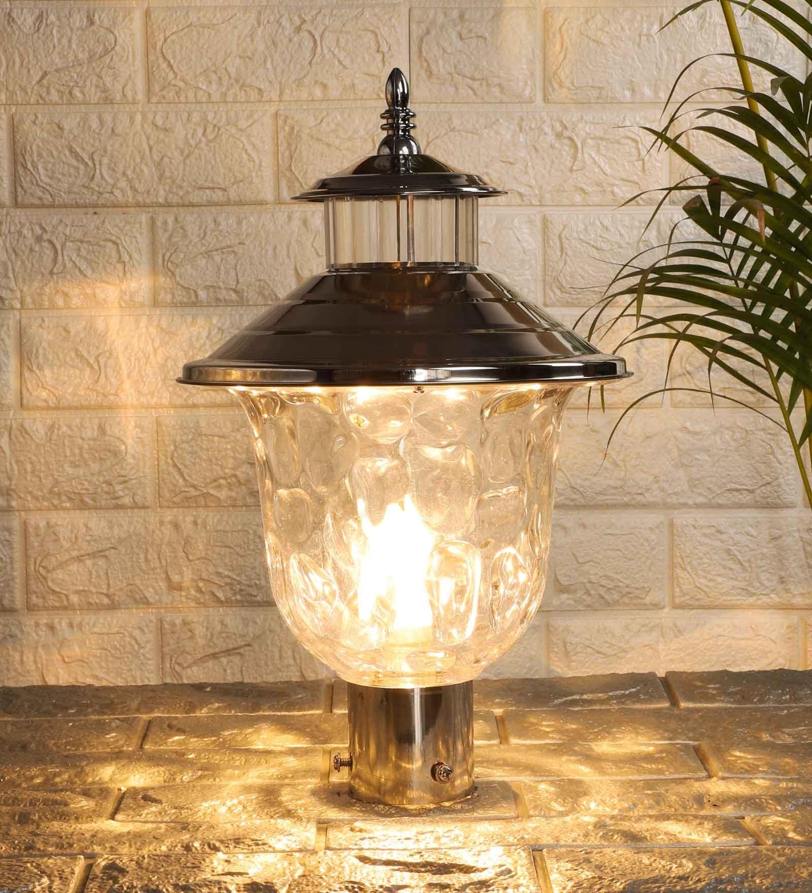 Zina Chrome Stainless Steel Gate Light