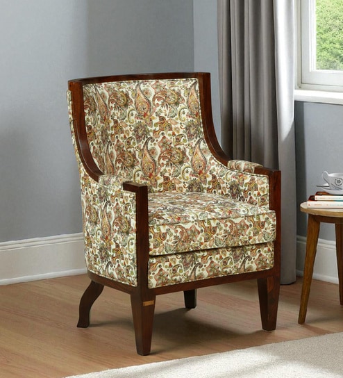 Chalvey Sheesham Wood 1 Seater Sofa In Walnut Finish