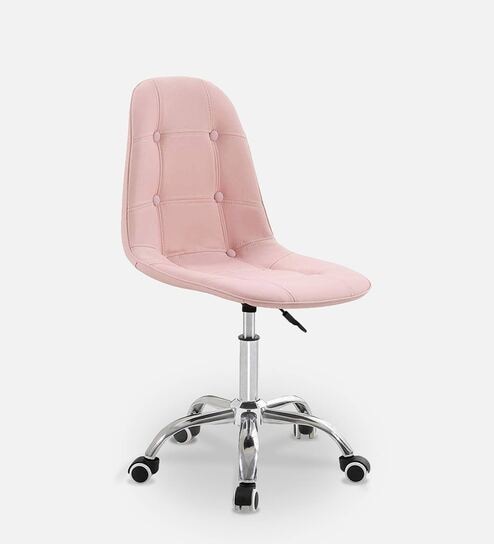 Charles Jacobs Leatherette Guest Chairs in Pink Colour