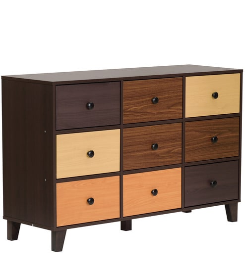 Buy Juro Chest Of Nine Drawers In Chocolate Beech Finish By