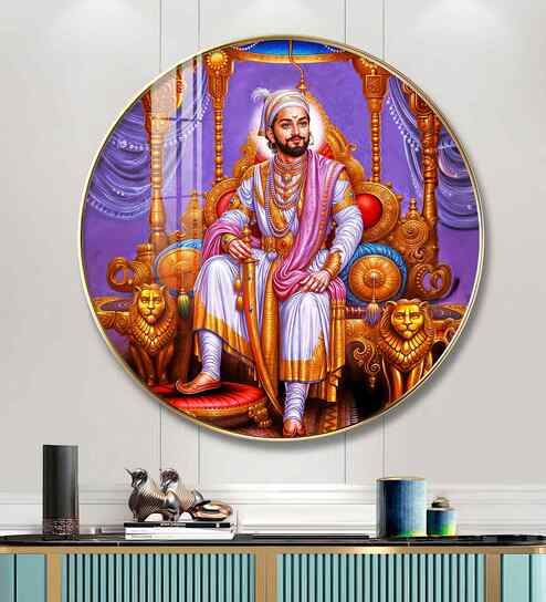 Chhatrapati Shivaji Maharaj Ji Acrylic Round Wall Art