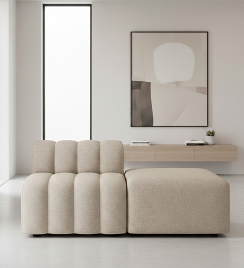 Chic Comfort 2 Seater Sofa Set In Beige Color