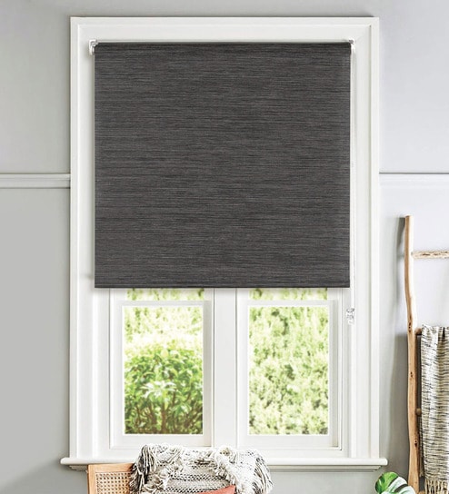 Chic Corded Faux Wood 84x36 Inches Roller Blind By Deco Window