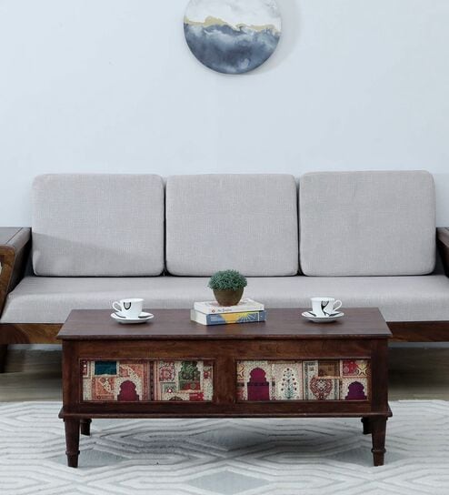 Chippa Solid Wood Lift-Top Coffee Table In Scratch Resistant Tubbaq Finish