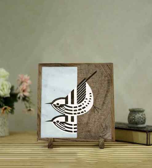 Chirping Duo Marble Showpiece