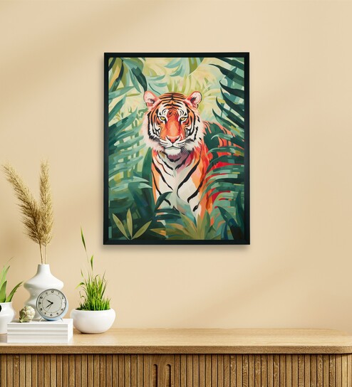 Abstract Tiger Stylish 24 x 32 inch Canvas Wall Art