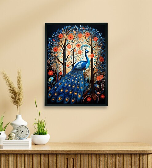 Harmony Forest Peacock 24 x 32 inch Canvas Wall Art