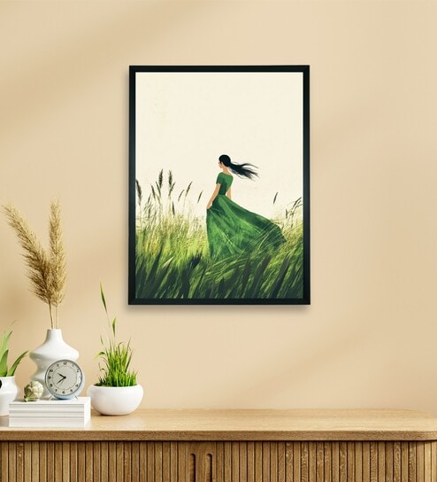Lady in Verdant Pastures 24 x 32 inch Canvas Wall Art