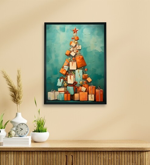 Merry & Bright Xmas 18 x 24 inch Canvas Wall Art