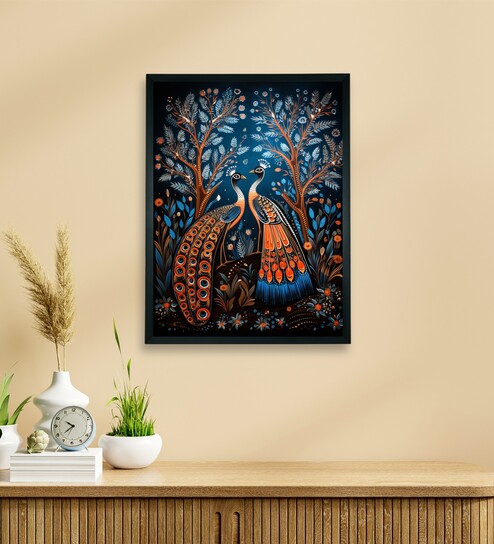 Unveil Majesty Peacock 24 x 32 inch Canvas Wall Art