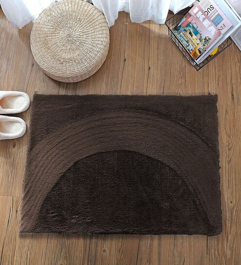 Chocolate Polyester 16x24 Inches Super Soft Bath Mat
