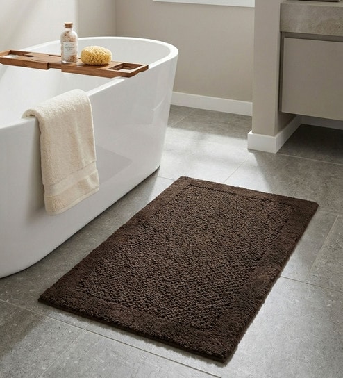 Chocolate Reversible Cotton Bathmat (50x80 cm)