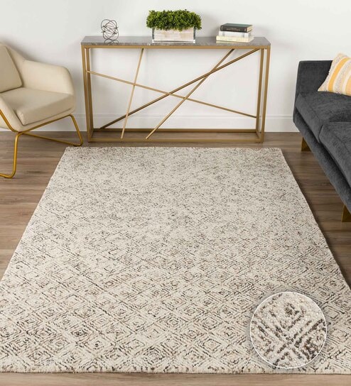 Chocolate Wool Abstract 10' x 8' Hand tufted Carpet By Kaleen India