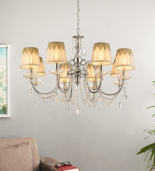 Brachium Silver Metal Chandelier By Amberville