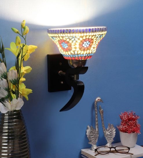 Chua Black Wood Wall Light