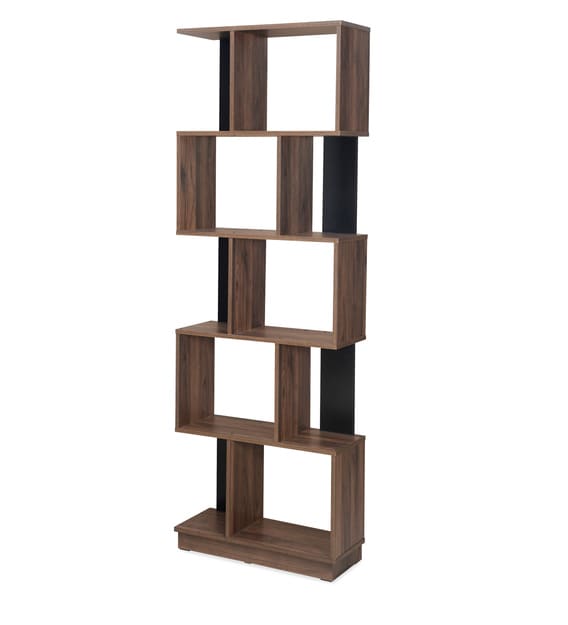 Buy Checkers 5 Tier Bookshelf In Walnut Colour By @home Online - Modern 