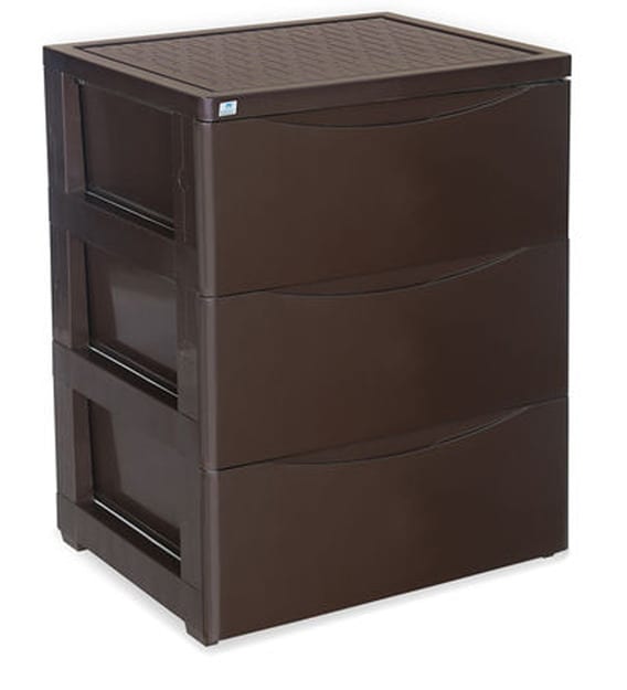 Buy Chester Series 42 3 Drawer Storage in Brown Colour by