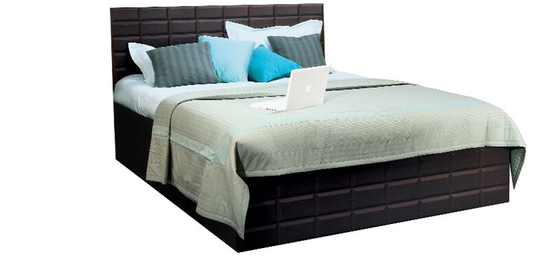 Buy Chocolat King Bed in Cola Rain Colour by Godrej