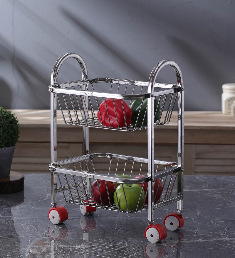 Buy Stainless Steel Fruit Trolley 13.5 Inch (Trolley 13.5 x10.5 x18.5
