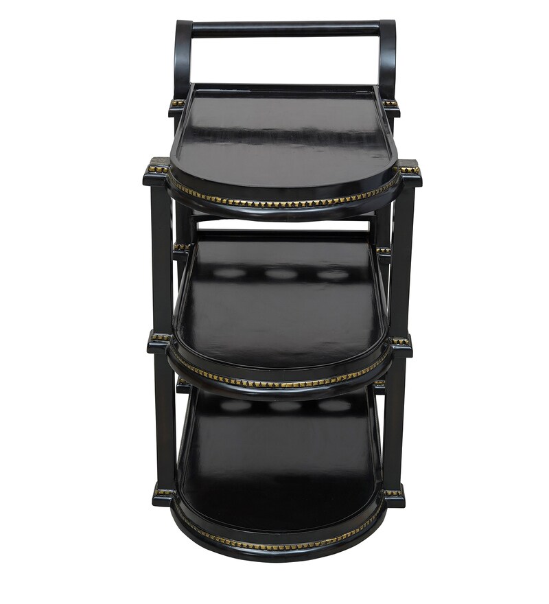 Buy Chariot Bar Trolley In Dark Walnut Finish By Hansa Palace Online