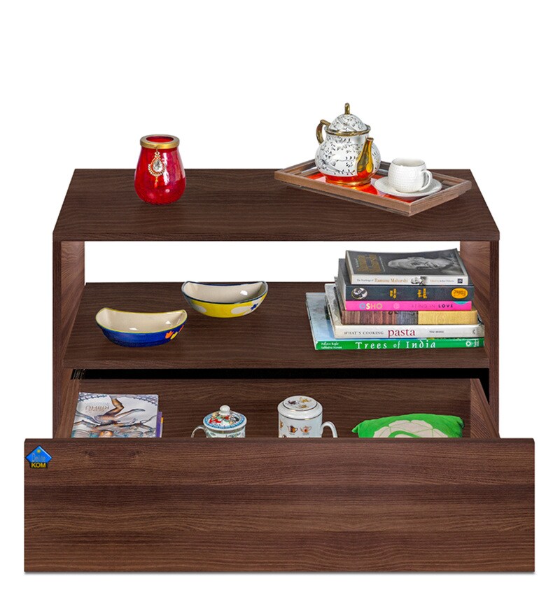Buy Charm Coffee Table with Drawer Storage in Wenge Colour by Delite