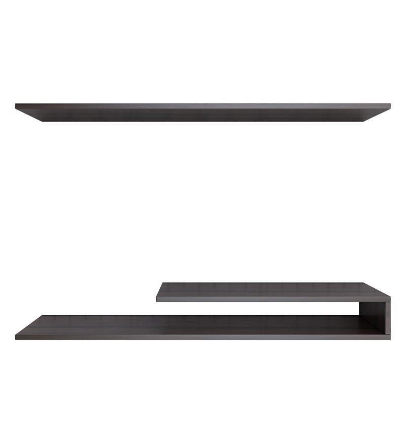 Buy Chase Engineered Wood Wall Mounted TV Shelf in Dark Walnut Finish