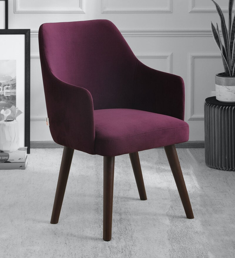 purple velvet lounge chair