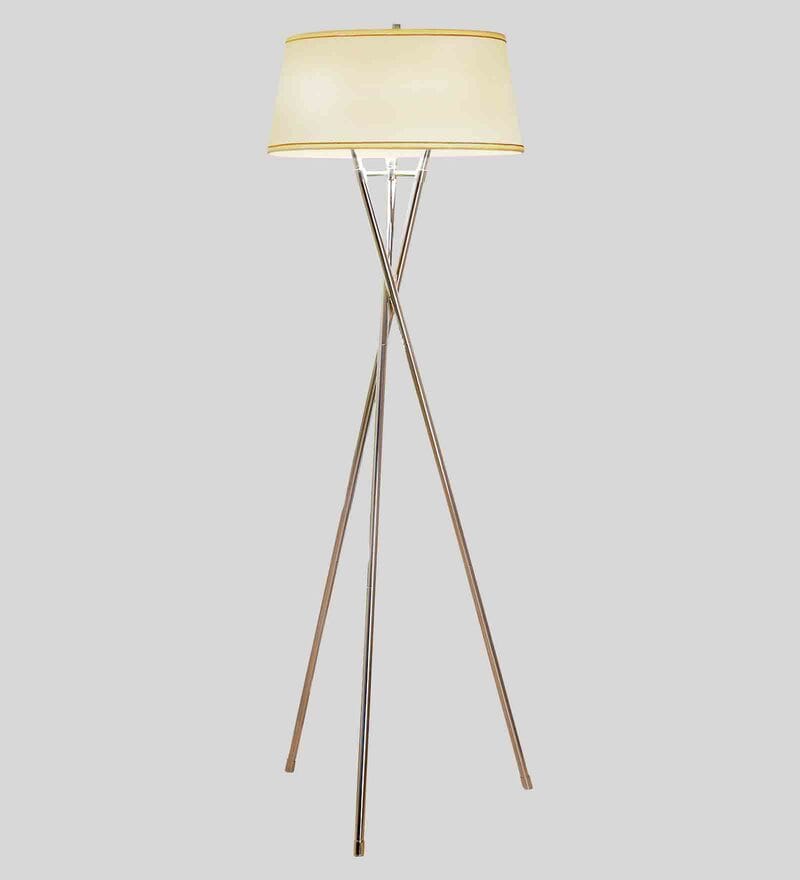 Buy Chrome Shade Floor Lamp With Metal Base By Kapoor E Illuminations