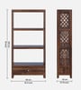 Chadov Sheesham Wood Bookshelf In Provincial Teak Finish