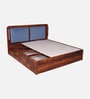 Chadov Sheesham Wood King Size Bed In Honey Oak Finish With Box Storage