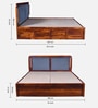 Chadov Sheesham Wood King Size Bed In Honey Oak Finish With Box Storage