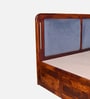 Chadov Sheesham Wood Queen Size Bed In Honey Oak Finish With Box Storage