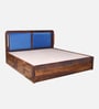 Chadov Sheesham Wood Queen Size Bed In Provincial Teak Finish With Box Storage