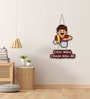Chai Bina Chain Kha Re Wooden Wall Hanging