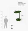 Chalet Outdoor Centre Table In Moss Green Colour