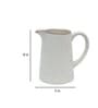 Chalk 1.5 Ltrs White Ceramic Water Jug