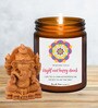 Chamomile Aroma White Wax Scented Candles With Ganesha Idol