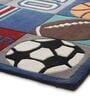 Multicolor Abstract Wool 3 ft x 5 ft Kids Carpet