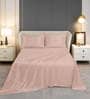 Pink 100% Satin Queen Double Bedsheet 300 TC with 2 Pillow Covers
