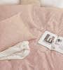 Pink 100% Satin Queen Double Bedsheet 300 TC with 2 Pillow Covers