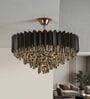  Chandelier Lighting Fixture, Ceiling Hanging Light for Dining Room Bedroom Living Room Entryway (500MM Diameter) (Chocolate Brown)