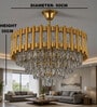  Chandelier Lighting Fixture, Ceiling Hanging Light for Dining Room Bedroom Living Room Entryway (500MM Diameter) (Golden Tubes)