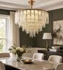  Chandelier Lighting Fixture, Ceiling Hanging Light for Dining Room Bedroom Living Room Entryway (500MM Diameter) (Feather Smoke Black Beaded)
