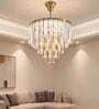  Chandelier Lighting Fixture, Ceiling Hanging Light for Dining Room Bedroom Living Room Entryway (500MM Diameter) (Feather Smoke Black)