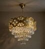  Chandelier Lighting Fixture, Ceiling Hanging Light for Dining Room Bedroom Living Room Entryway (500MM Diameter) (Golden Clear Crystal)