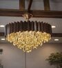  Chandelier Lighting Fixture, Ceiling Hanging Light for Dining Room Bedroom Living Room Entryway (500MM Diameter) (Chocolate Brown)