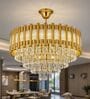  Chandelier Lighting Fixture, Ceiling Hanging Light for Dining Room Bedroom Living Room Entryway (500MM Diameter) (Golden Tubes)