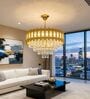 Chandelier Lighting Fixture, Ceiling Hanging Light for Dining Room Bedroom Living Room Entryway (500MM Diameter) (Golden Tubes)
