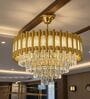  Chandelier Lighting Fixture, Ceiling Hanging Light for Dining Room Bedroom Living Room Entryway (500MM Diameter) (Golden Tubes)